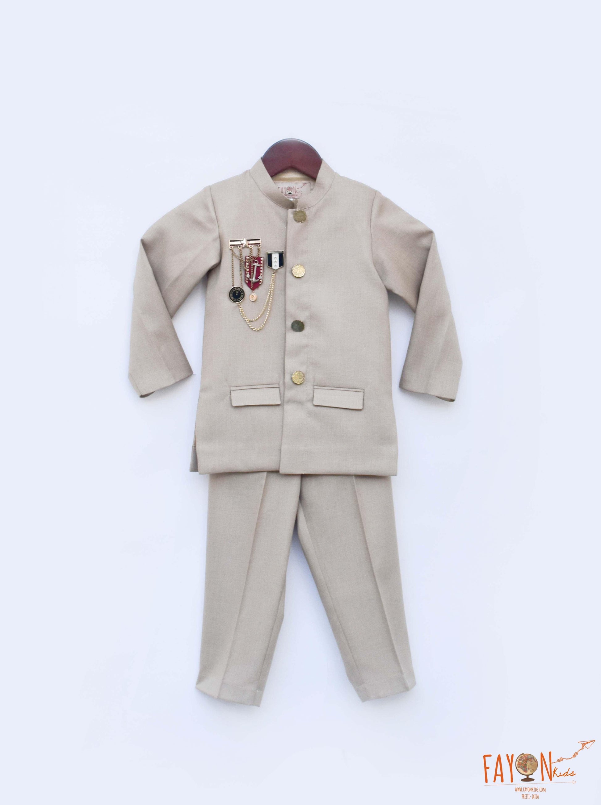 Gold Bandgala with Pant for Boys