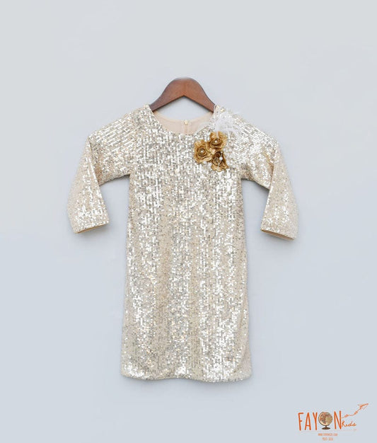 Gold Sequins Dress for Girls