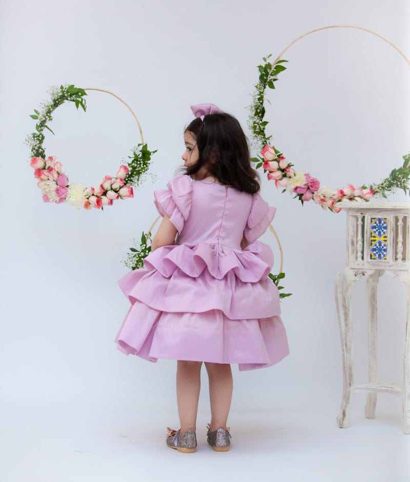 Lilac Tassel Frock for Girls