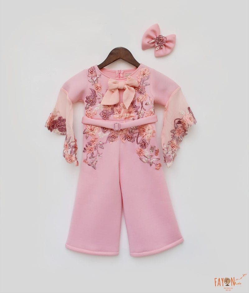 Pink Neoprene Jumpsuit for Girls