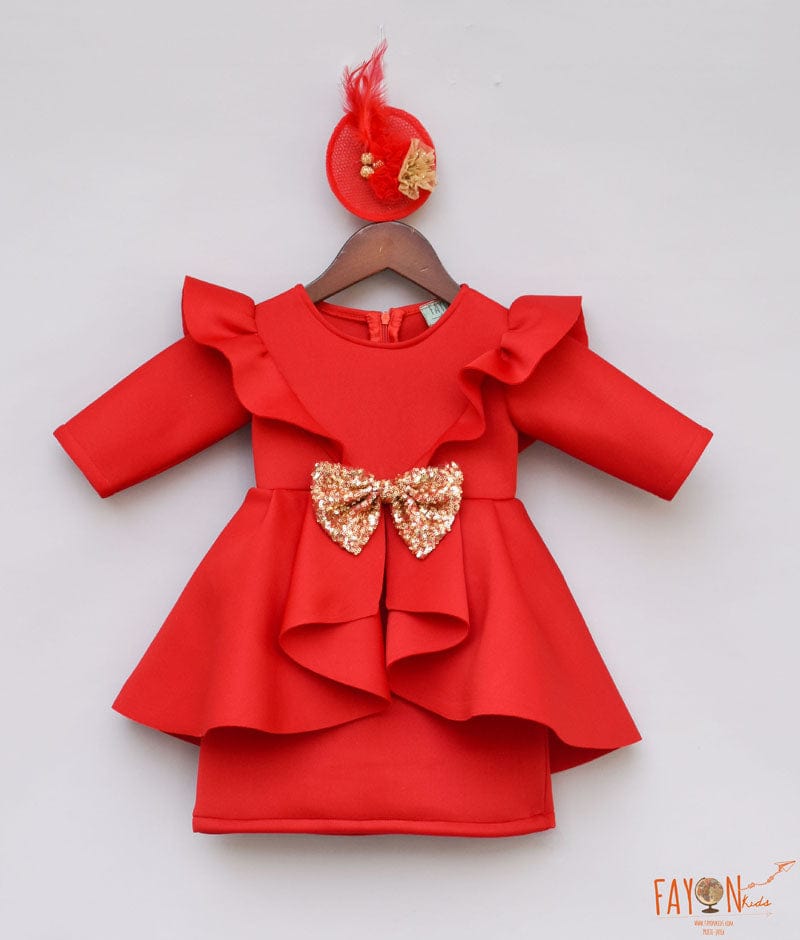 Red Lycra Dress for Girls
