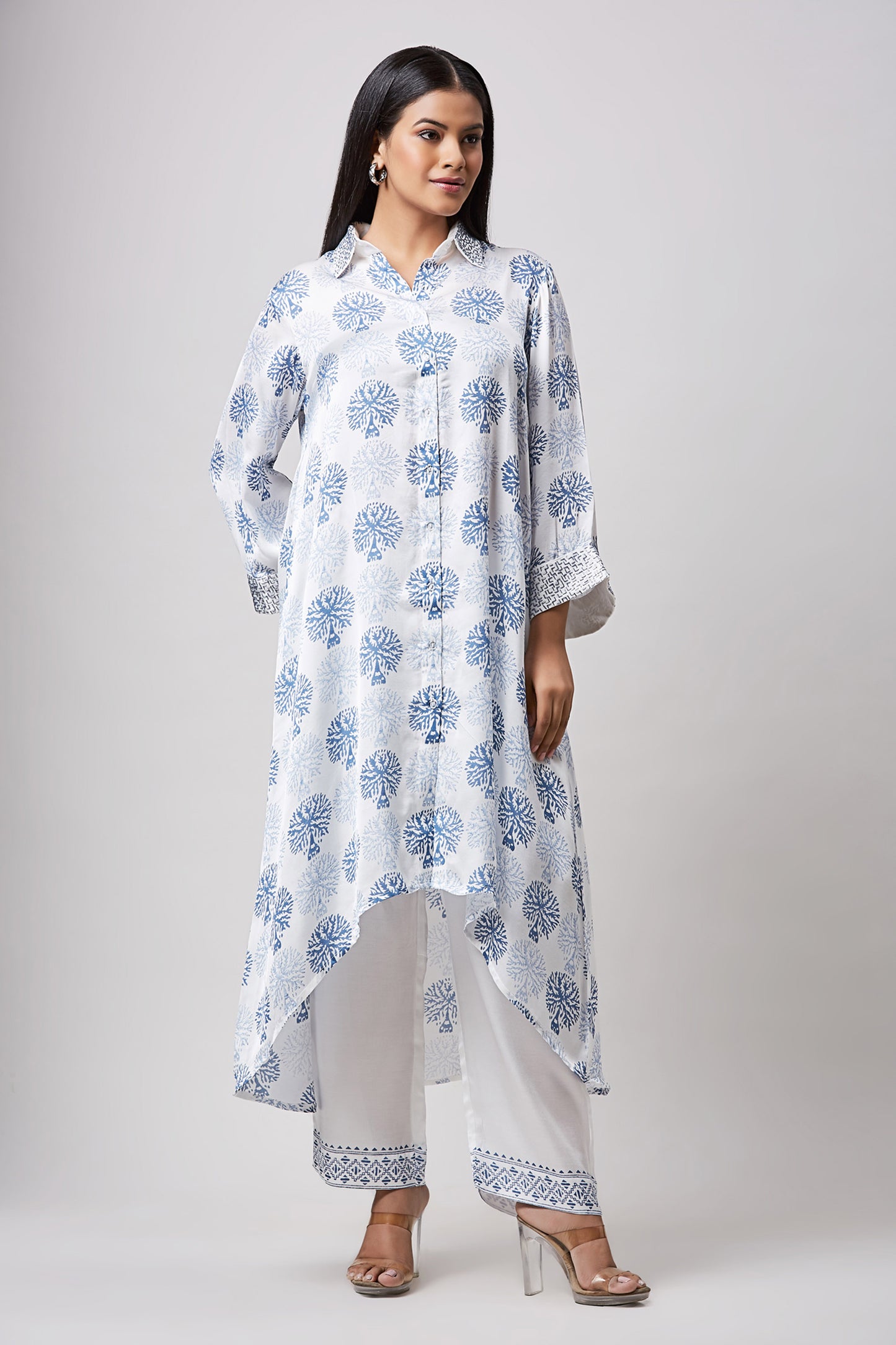 Modal Block Printed Abstract Motif Shirt