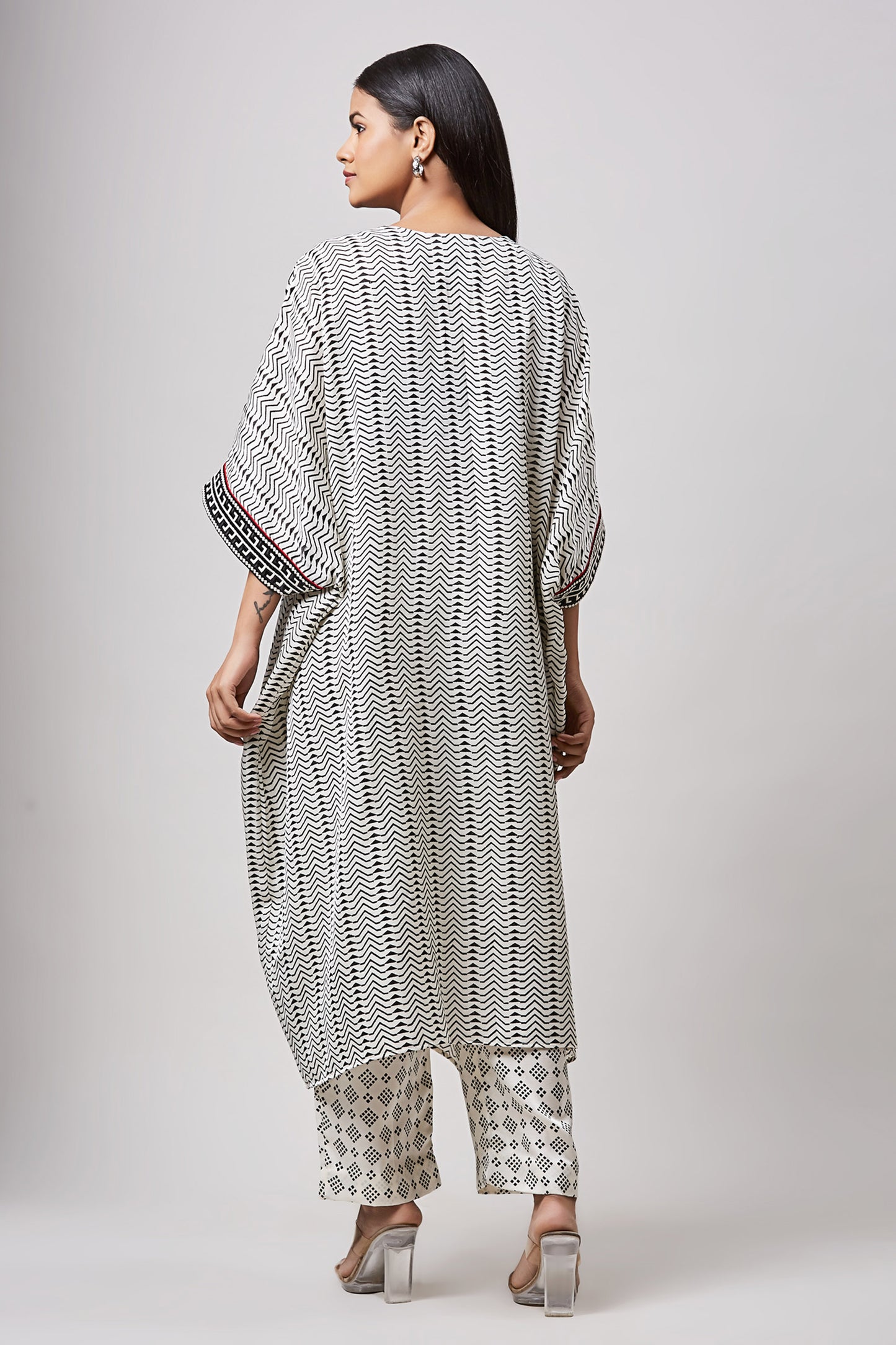 Metro Block Print Kaftan Set