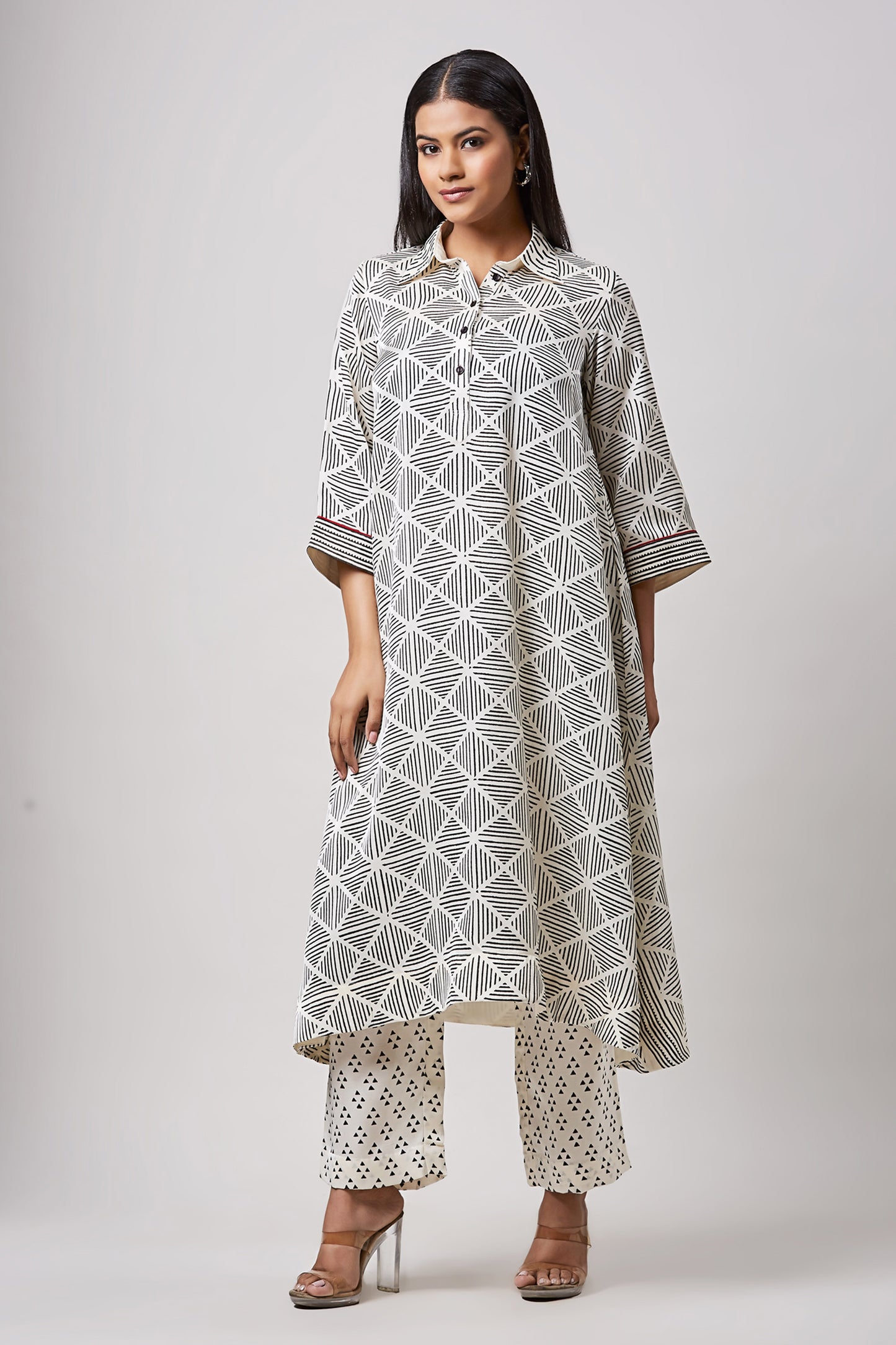 Geometrical Square Block Print Co-ord-set