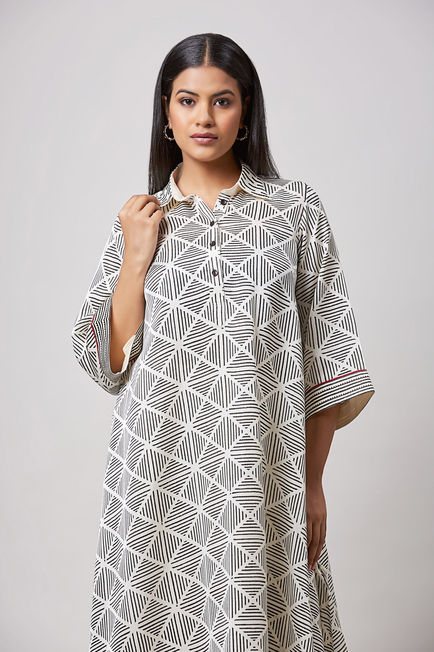 Geometrical Square Block Print Co-ord-set