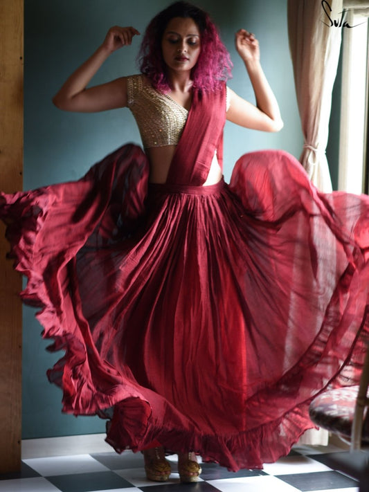 Ishq Golambar (Pre Stitched Saree) - Suta Bombay