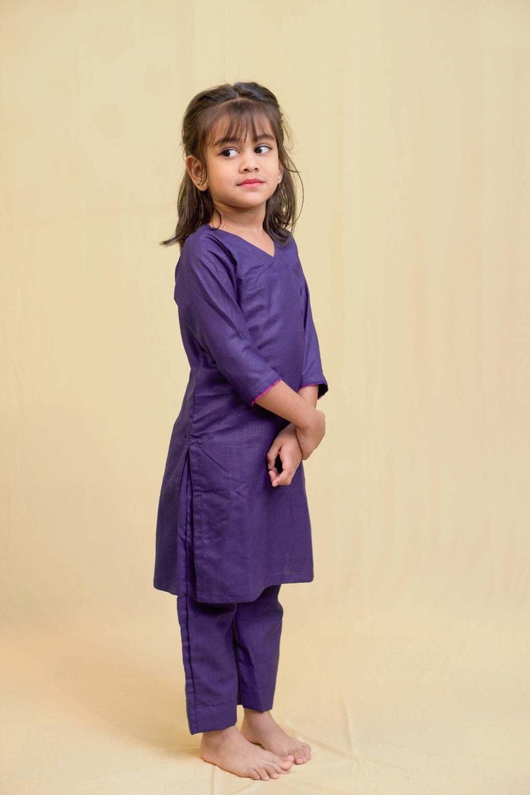 Kanaka -co-ord set in pure cotton with chettinad checks in Blue