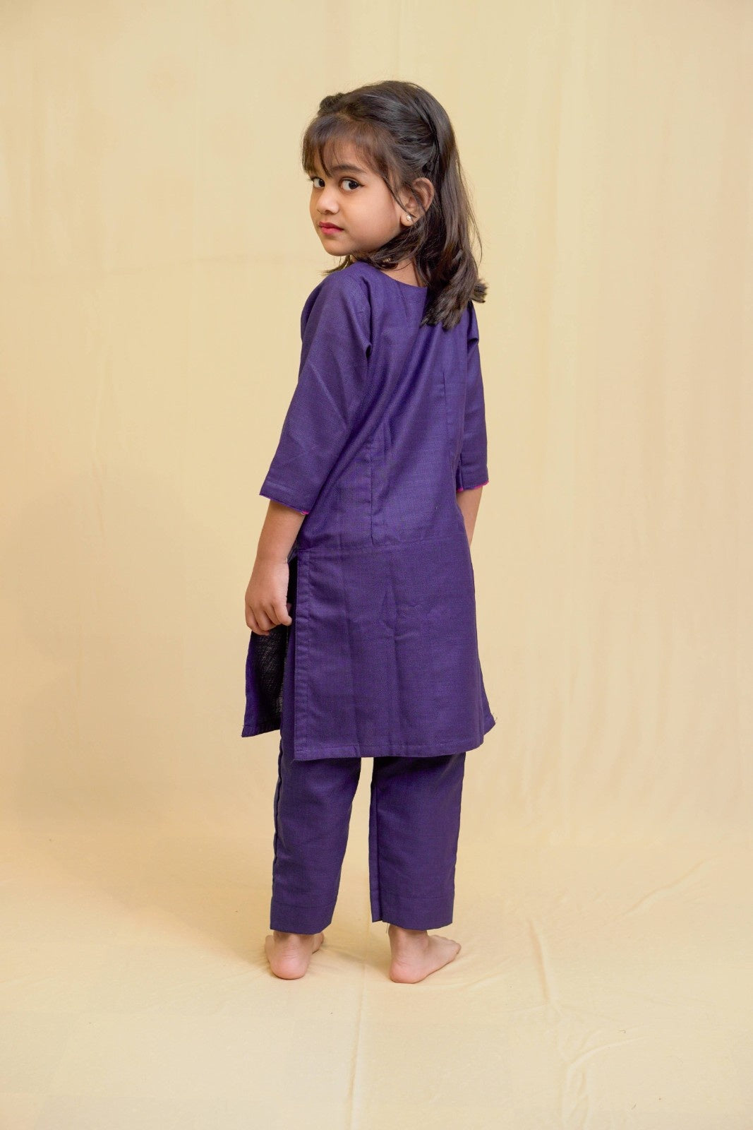 Kanaka -co-ord set in pure cotton with chettinad checks in Blue