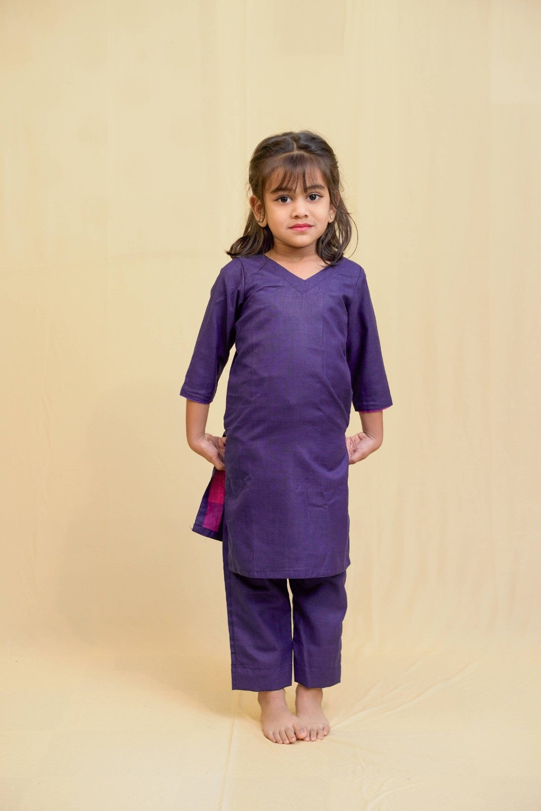 Kanaka -co-ord set in pure cotton with chettinad checks in Blue