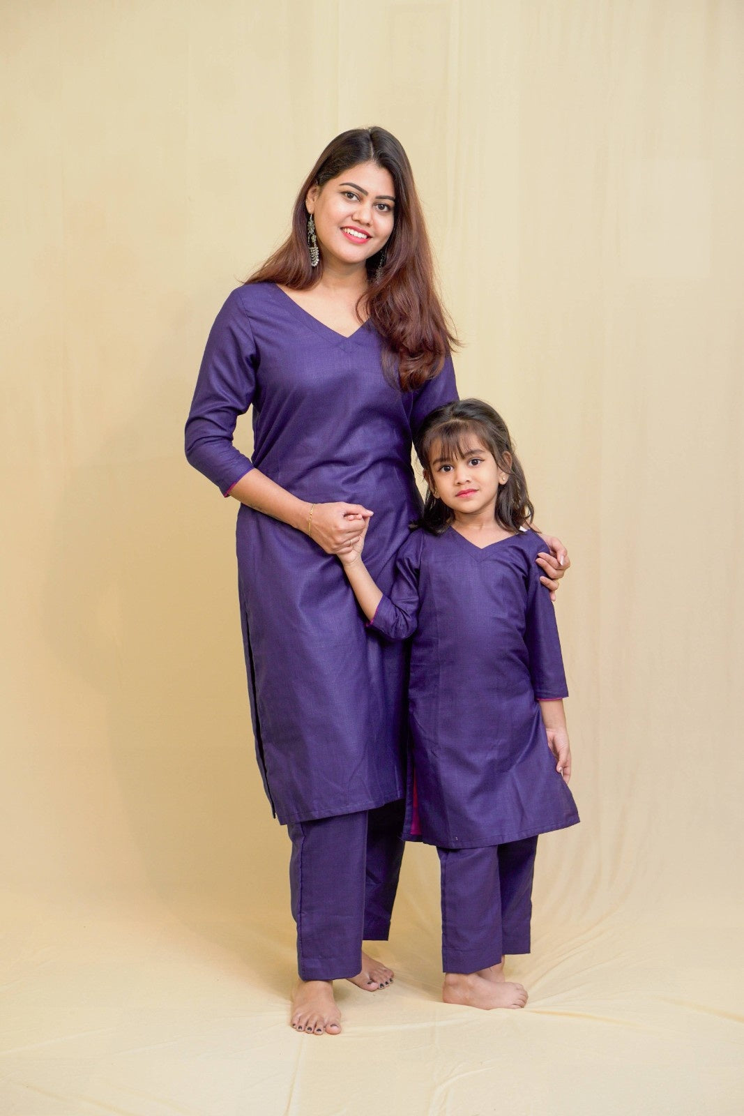 Kanaka -co-ord set in pure cotton with chettinad checks in Blue