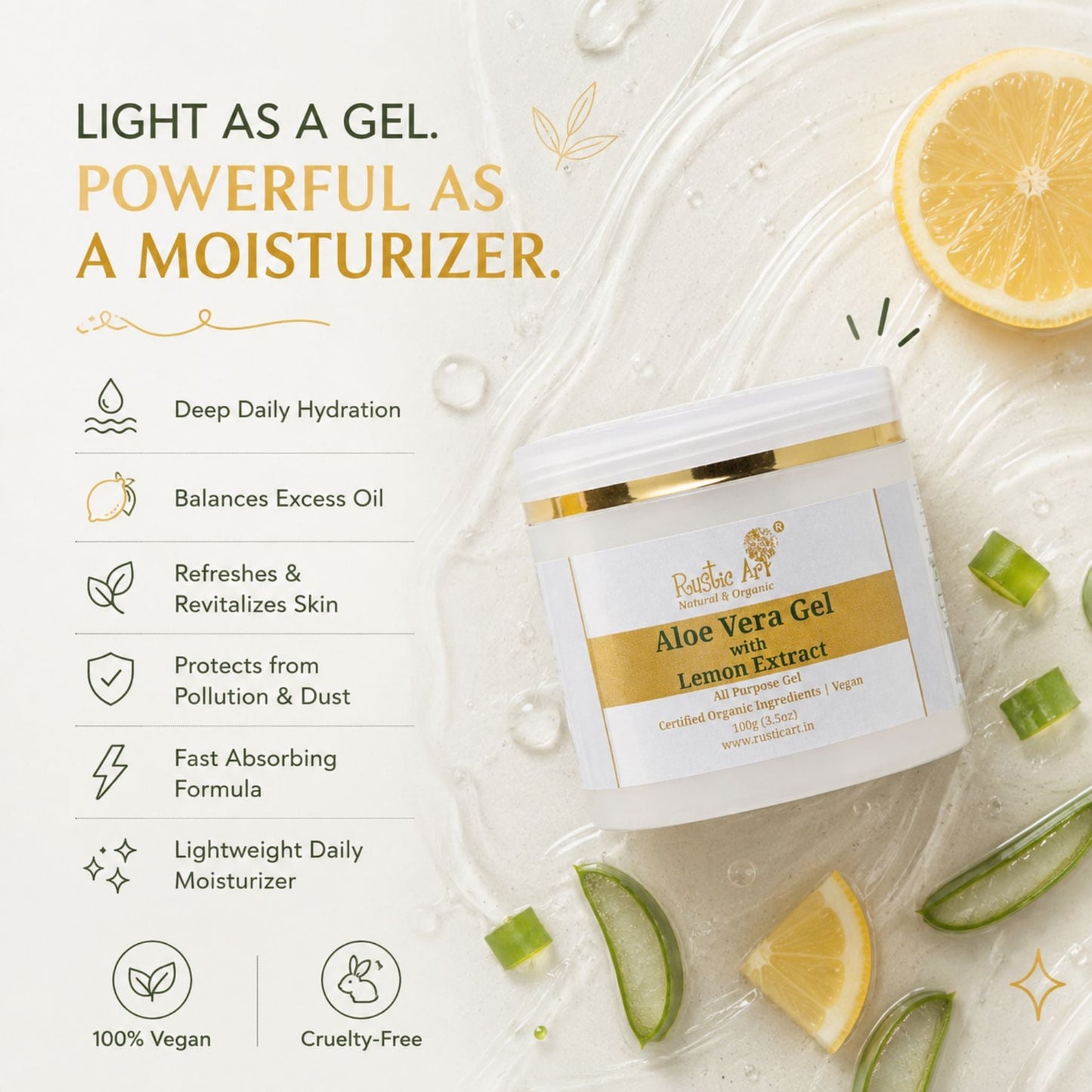 Aloe Vera Lemon Gel (100gm)