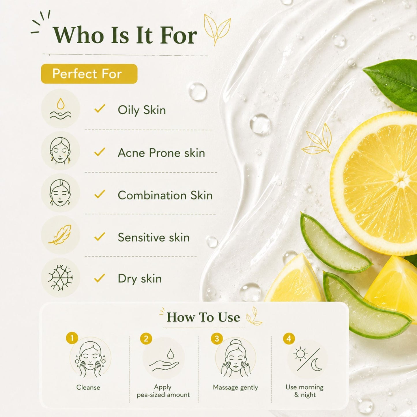 Aloe Vera Lemon Gel (100gm)