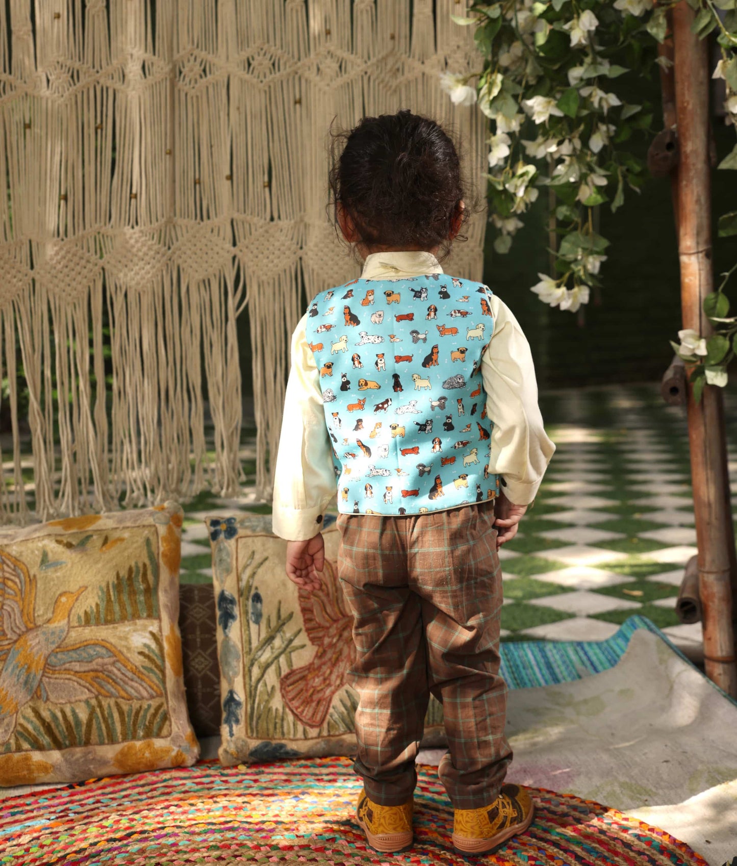 Animal Print Waistcoat Set