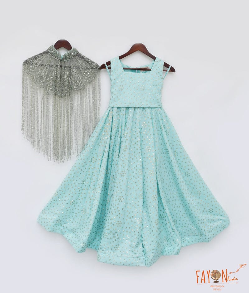 Aqua Crop Top Set