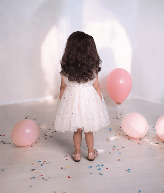 Manufactured by FAYON KIDS (Noida, U.P) Baby Pink Butterfly Frock