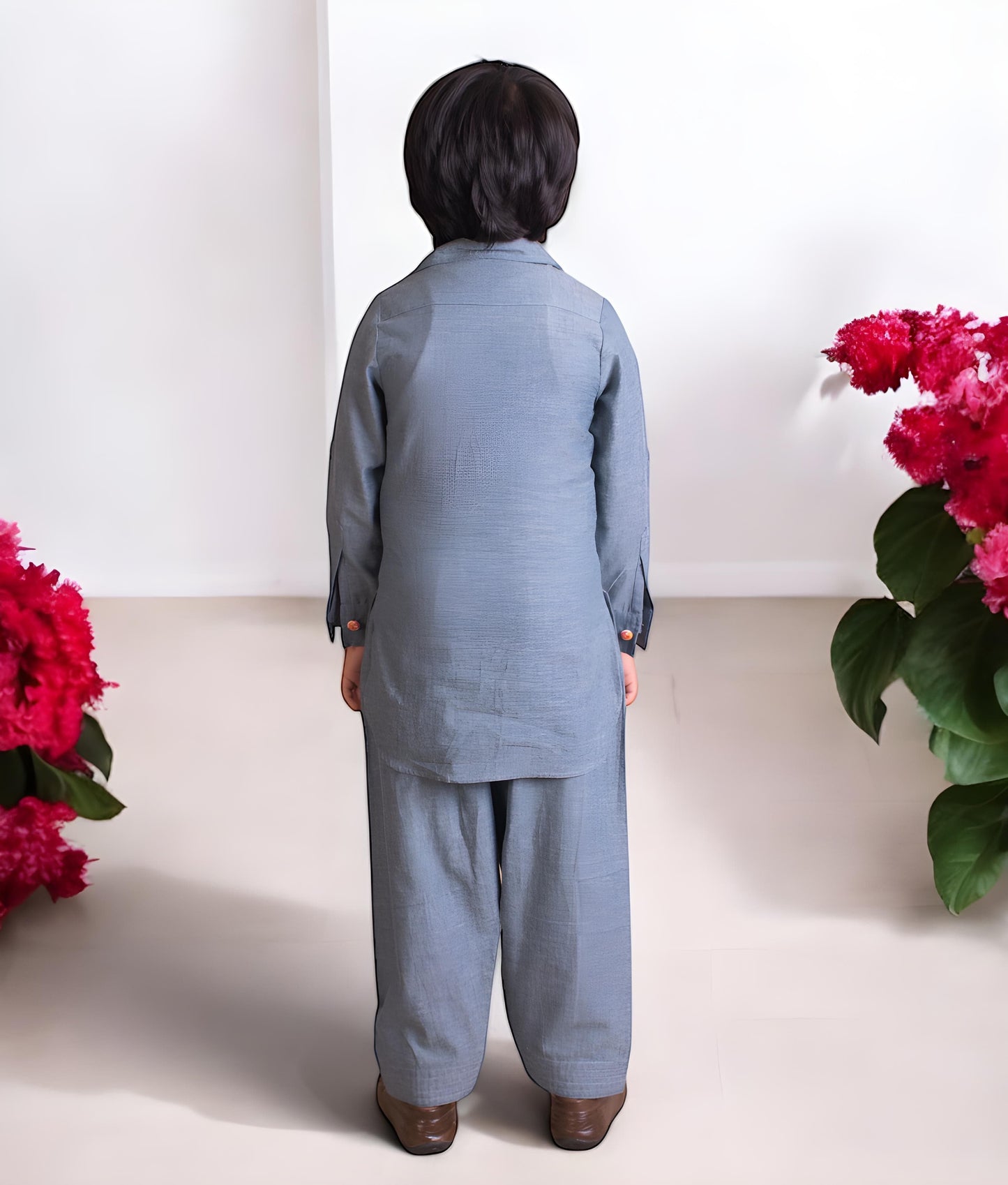Manufactured by FAYON KIDS (Noida, U.P) Blue Denim Kurta with Denim Pant