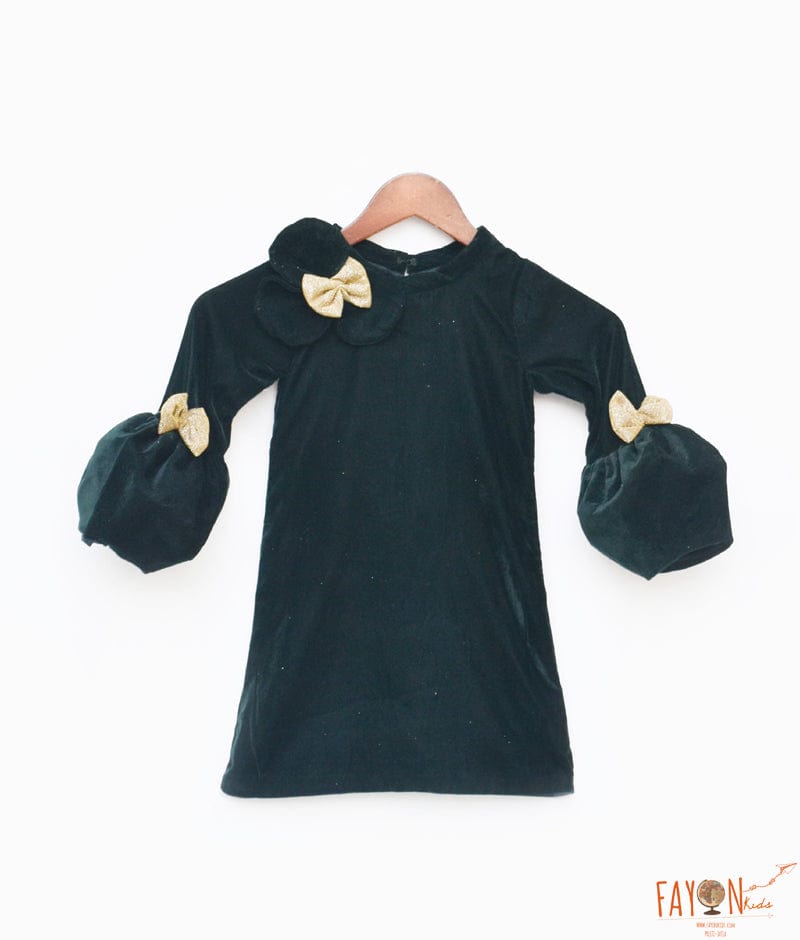 slim fit dress slacks Green Velvet Dress for Girls – Mohi fashion