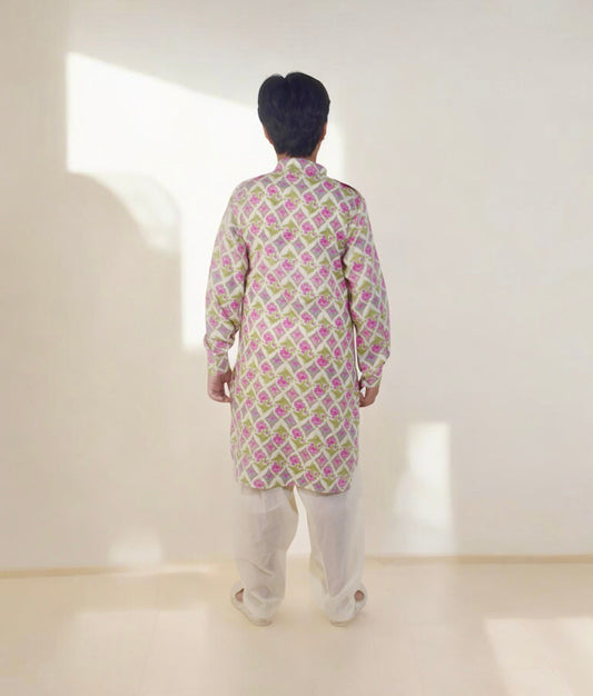 Manufactured by FAYON KIDS (Noida, U.P) Lilac Printed Kurta with Salwar