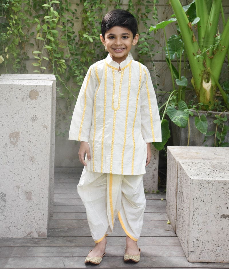Off white Kurta with Dhoti