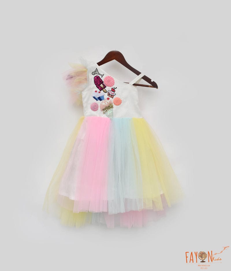 Pastel Net Layer Dress