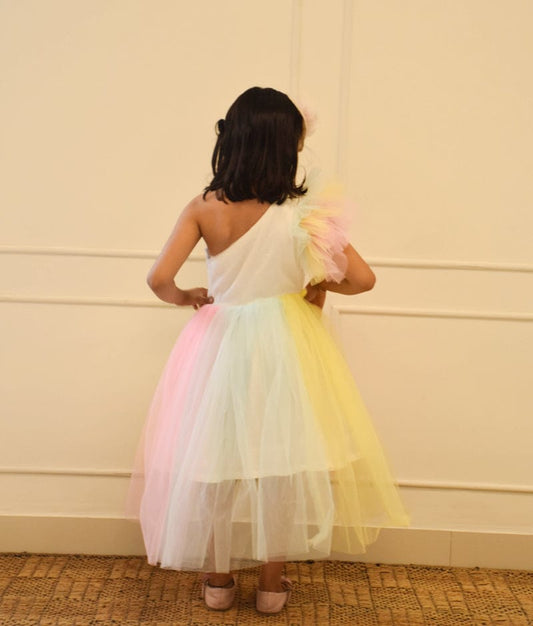 Pastel Net Layer Dress