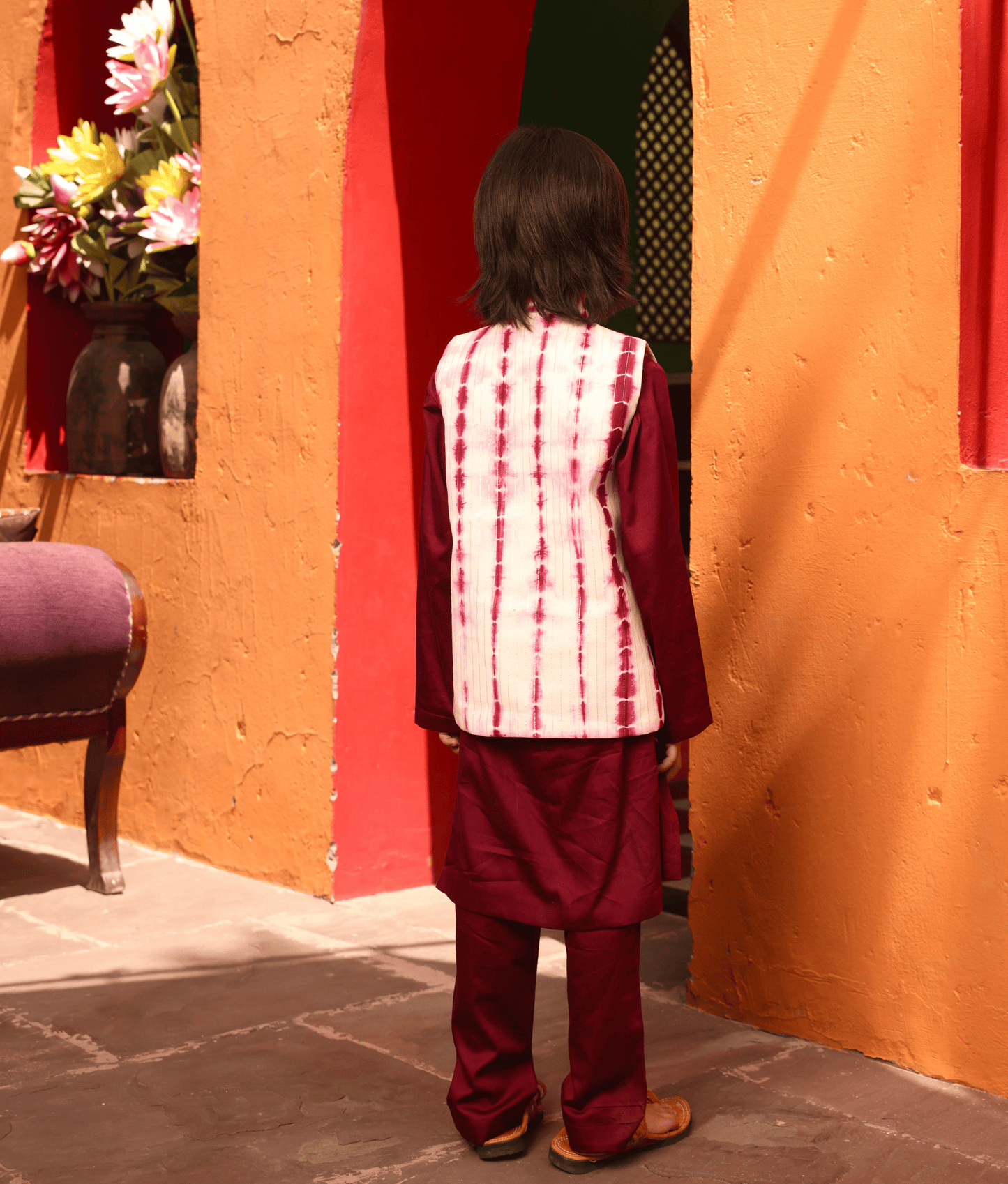 Manufactured by FAYON KIDS (Noida, U.P) Tie & Dye Nehru Jacket Set