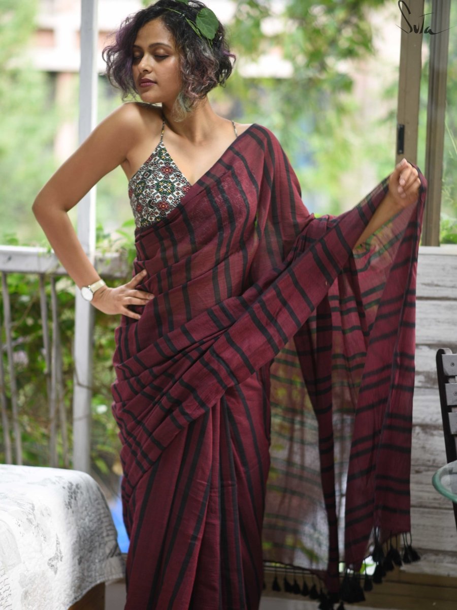 Meraki Maroon Lines - Suta Bombay