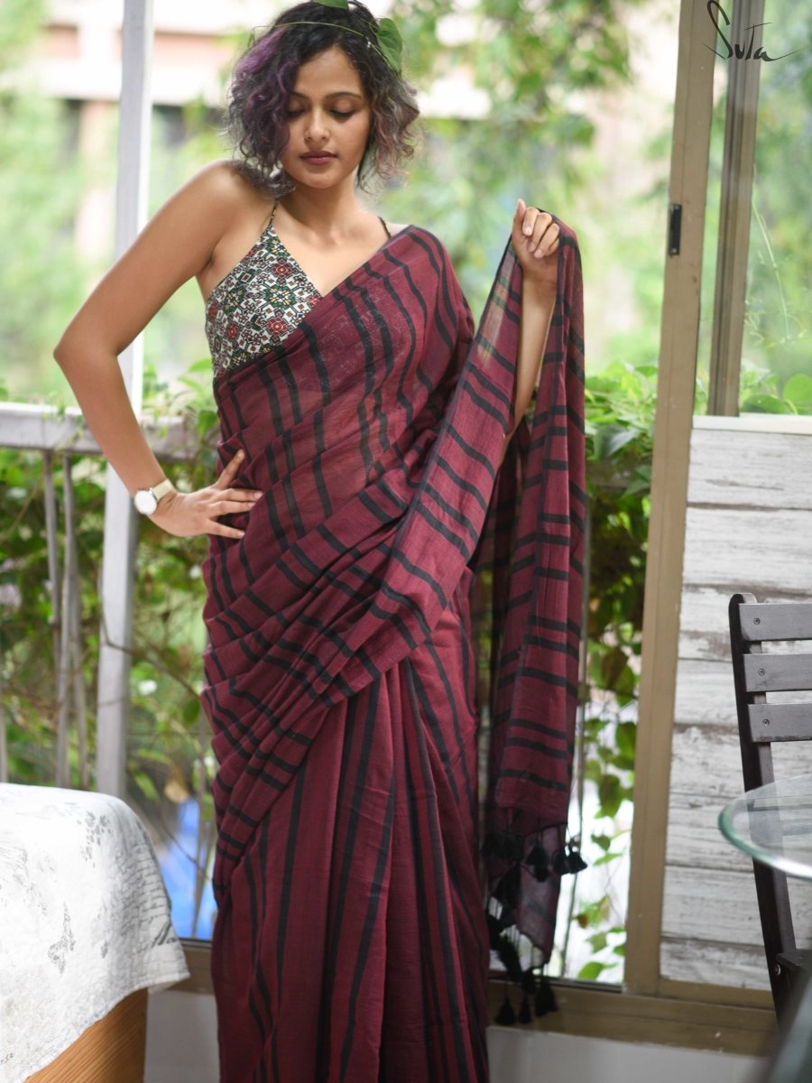Meraki Maroon Lines - Suta Bombay