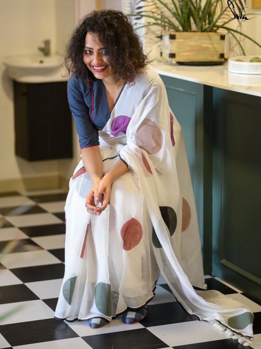 My bed of snow polka - Suta Bombay