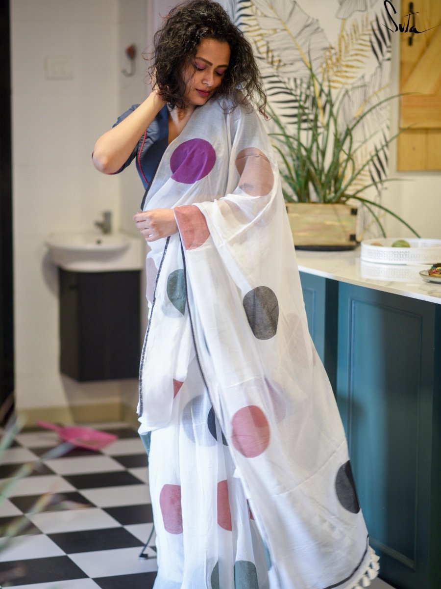 My bed of snow polka - Suta Bombay