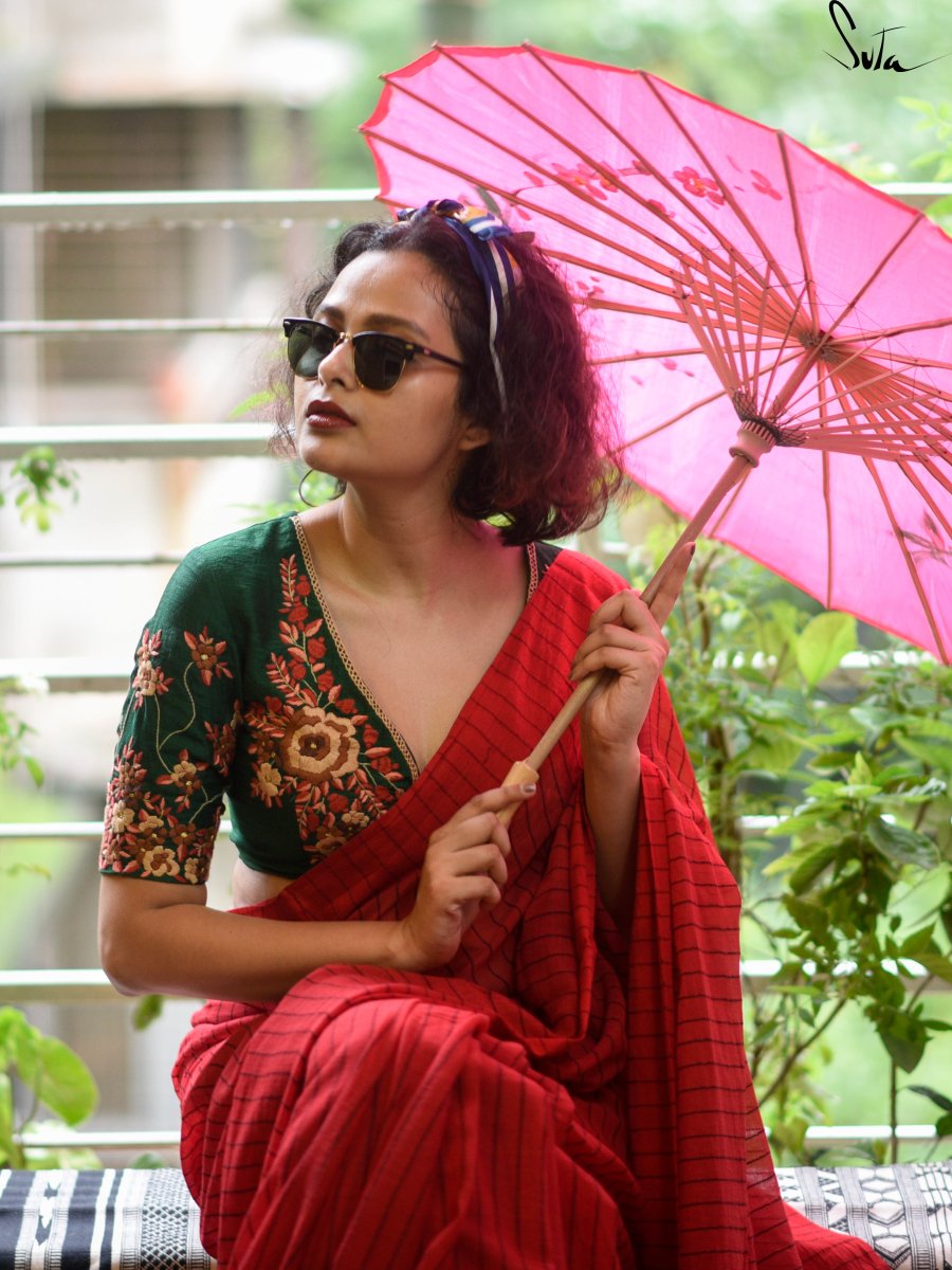 My Photo In A Red Saree - Suta Bombay