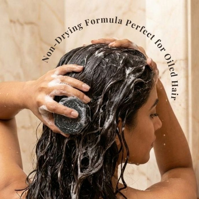 Neem Tulsi Shampoo Bar | Oily to Normal Hair, Dandruff Prone Scalp (75g)