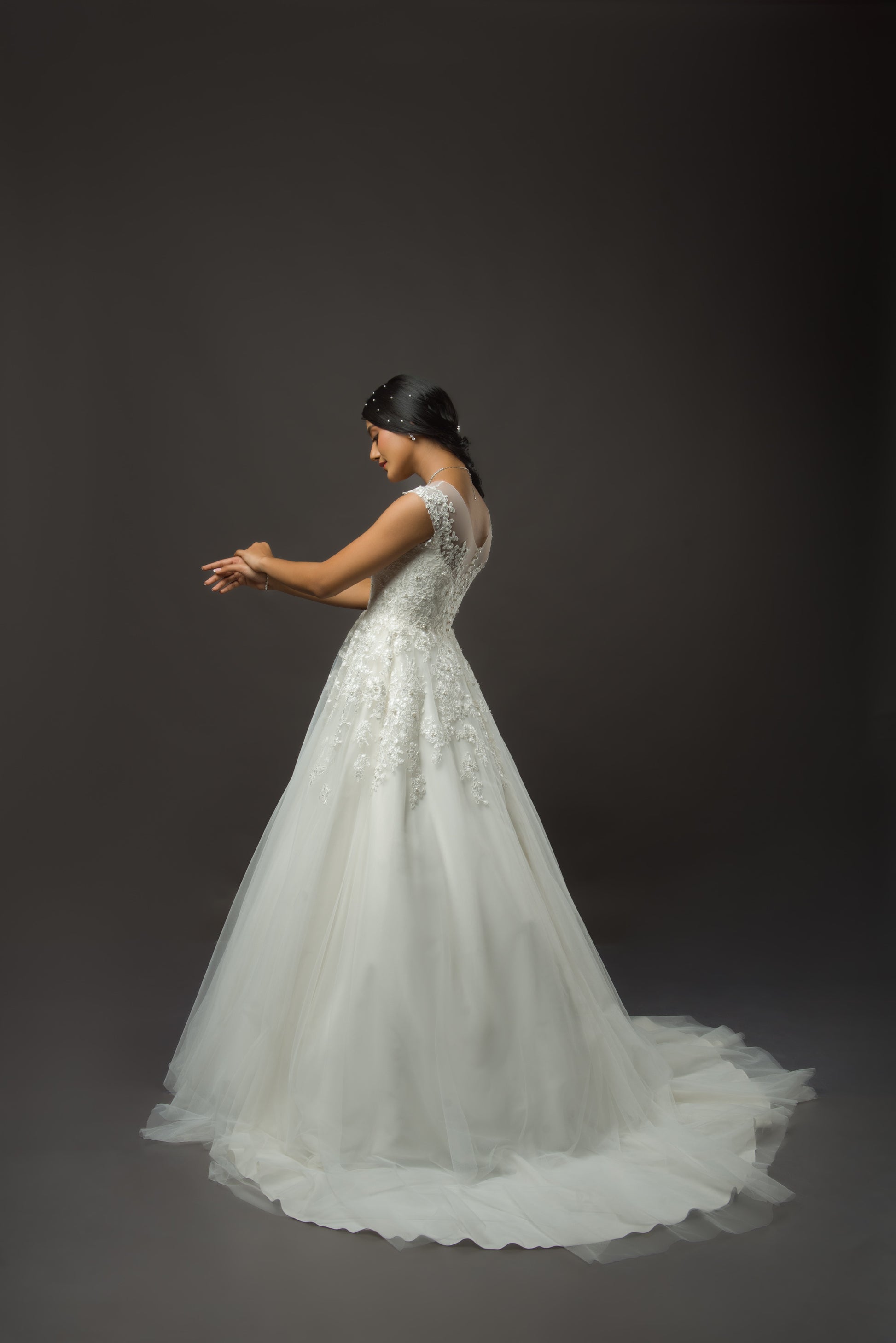 Ivory Christian Bridal Polyester Premium Gown-AR0001 Mohi fashion Ivory Christian Bridal Polyester Premium Gown-AR0001 Mohi fashion