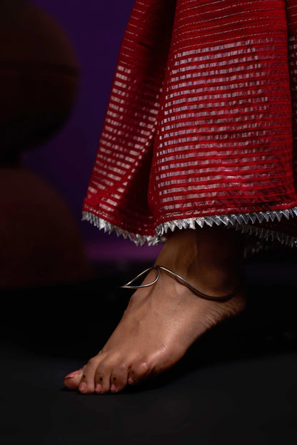 Red Shine Cotton Handloom Saree