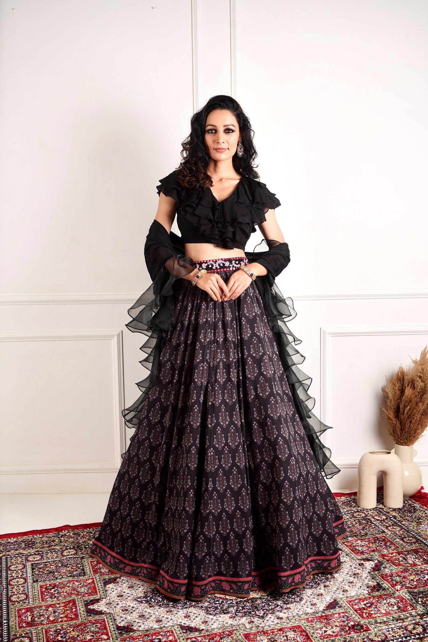 Black Imara lehenga set