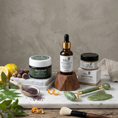 Anti Acne Trio(Neem basil face wash 50gm, Neem basil facial serum , Anti acne spot cream)
