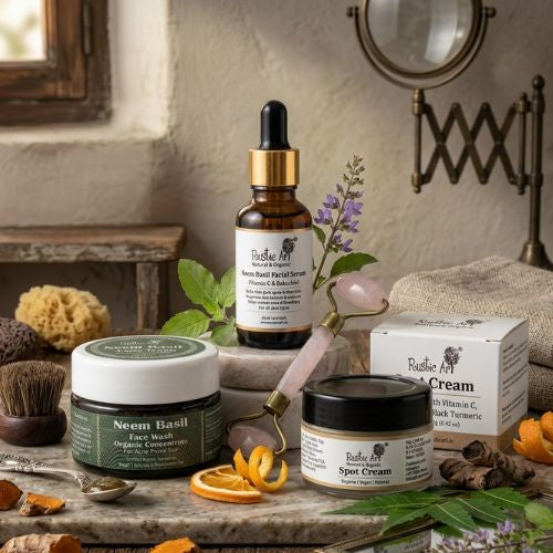 Anti Acne Trio(Neem basil face wash 50gm, Neem basil facial serum , Anti acne spot cream)