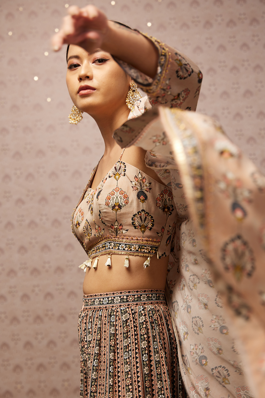 Sarouk Embroidered Co-Ord Set With Jacket