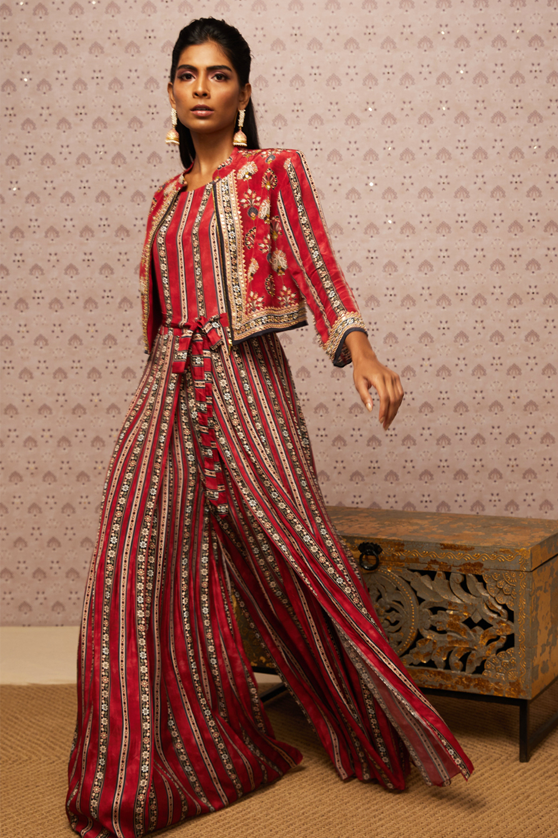 Sarouk Embroidered Jumpsuit With Jacket