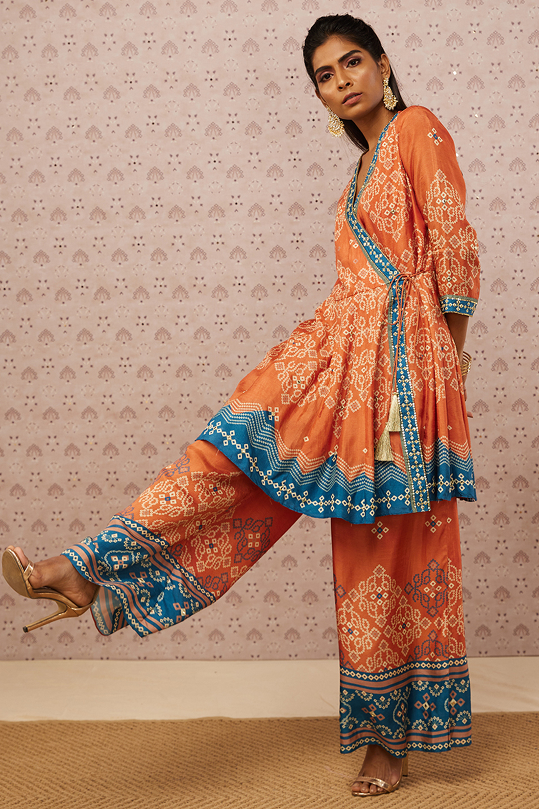 Bandhej Printed Kurta Set