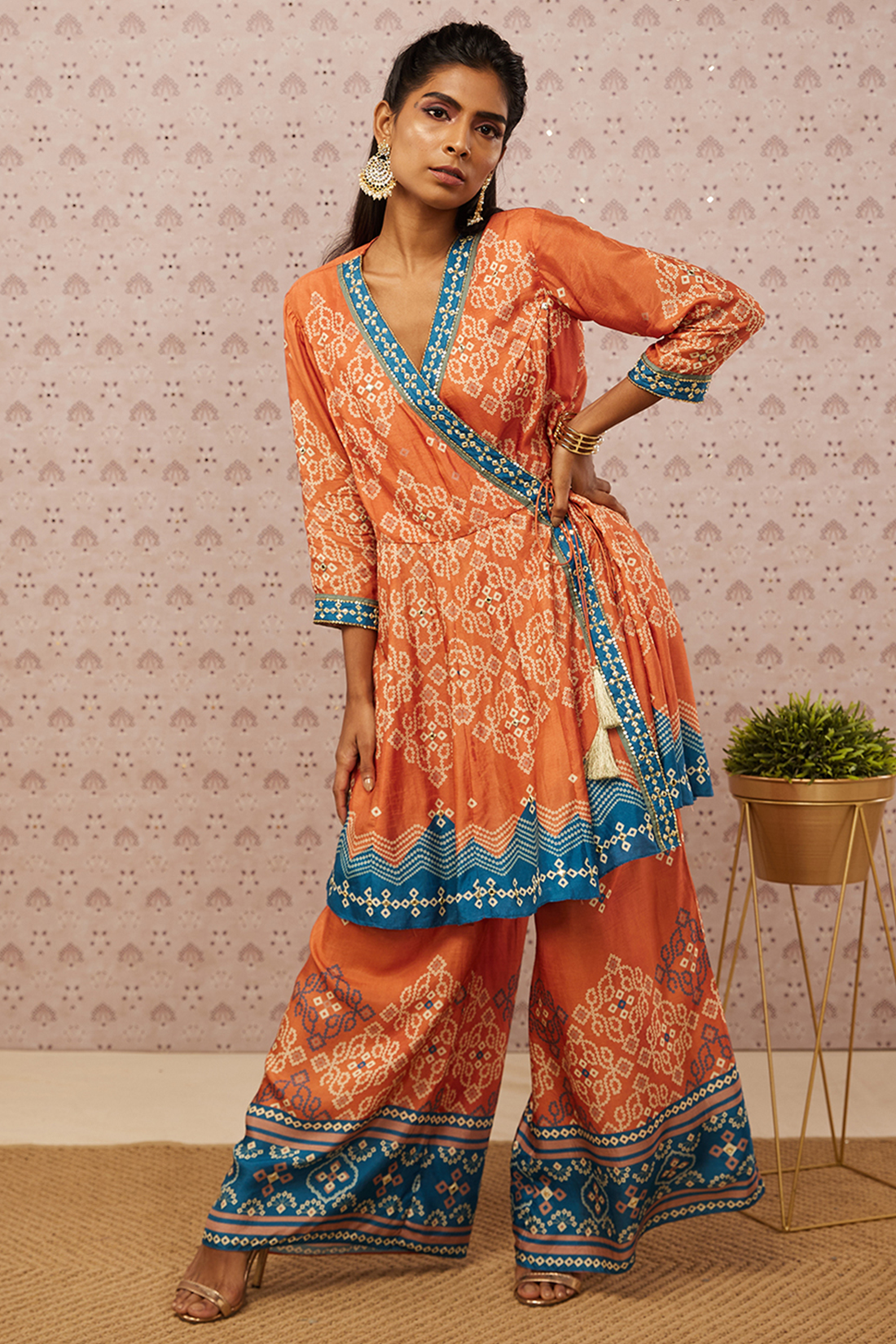 Bandhej Printed Kurta Set