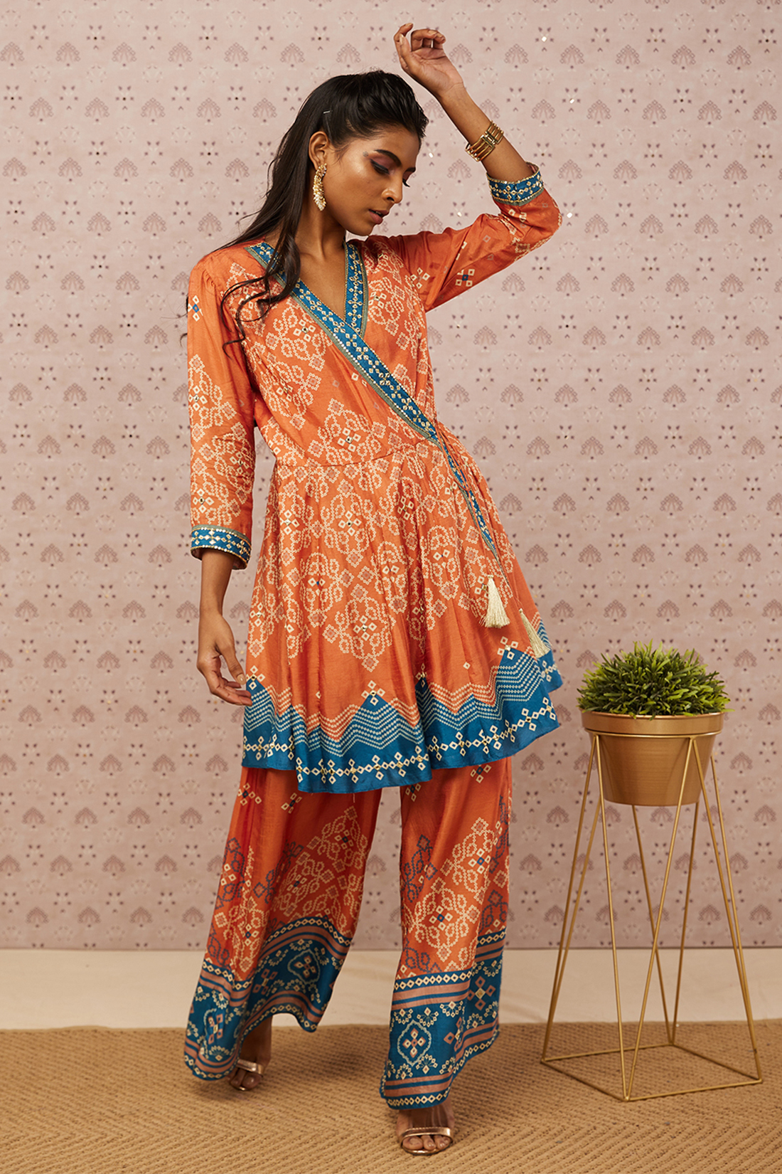 Bandhej Printed Kurta Set