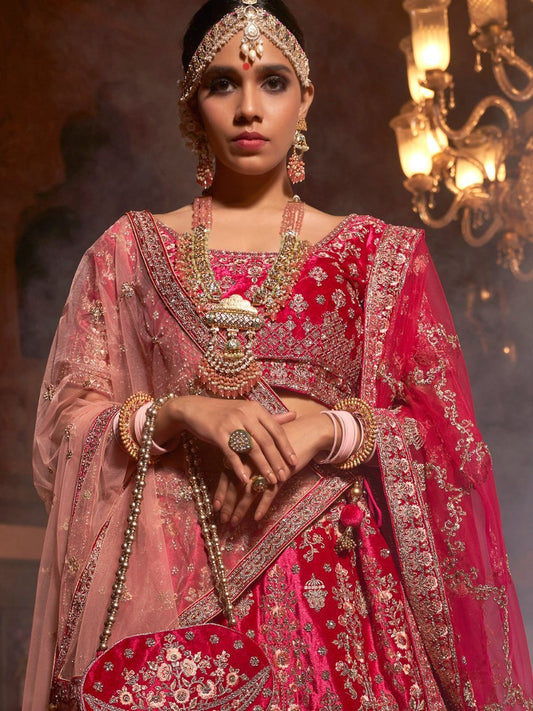 Exclusive Pink Bridal Wear Lehenga Choli