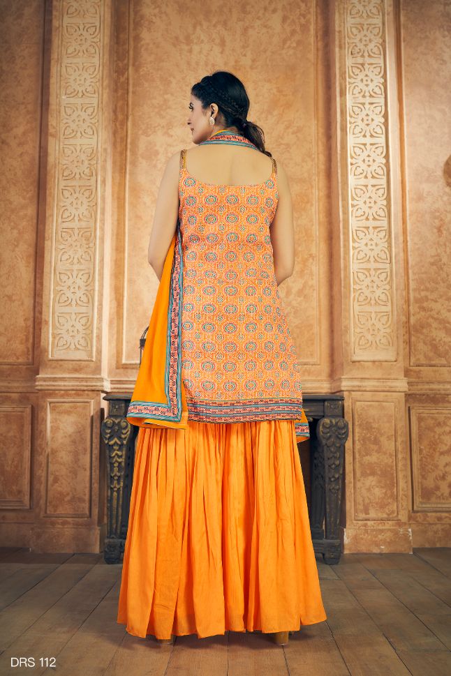Majestic Orange Color Resham Designer Salwar Kameez
